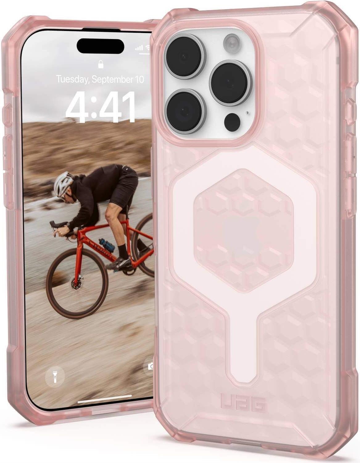 UAG Urban Armor Gear Essential Armor MagSafe Case | Apple iPhone 16 Pro | rose (transparent) | 114448114C4C (114448114C4C)