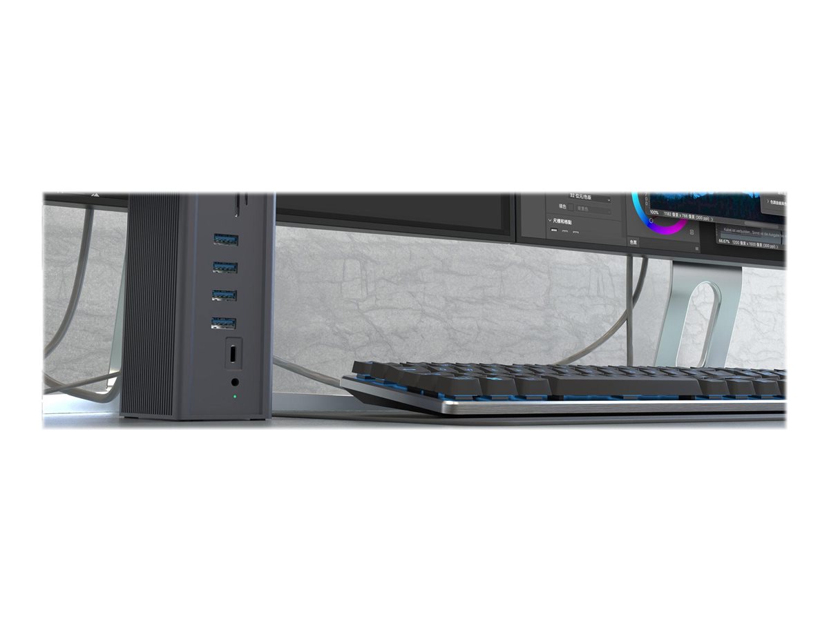ICY BOX IB-DK2262AC Dockingstation USB-C 2x HDMI VGA 1GbE Anthrazit