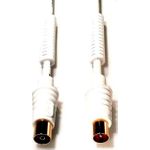 e+p AB 201 G. Anschluss 1: coax, Anschluss 2: Koaxial, Beschichtung Verbindungsanschlüsse: Gold. Kabellänge: 1,5 m, Geschlecht: Männlich/Weiblich, Produktfarbe: Weiß. Anzahl enthaltener Produkte: 1 Stück(e) (AB201G)