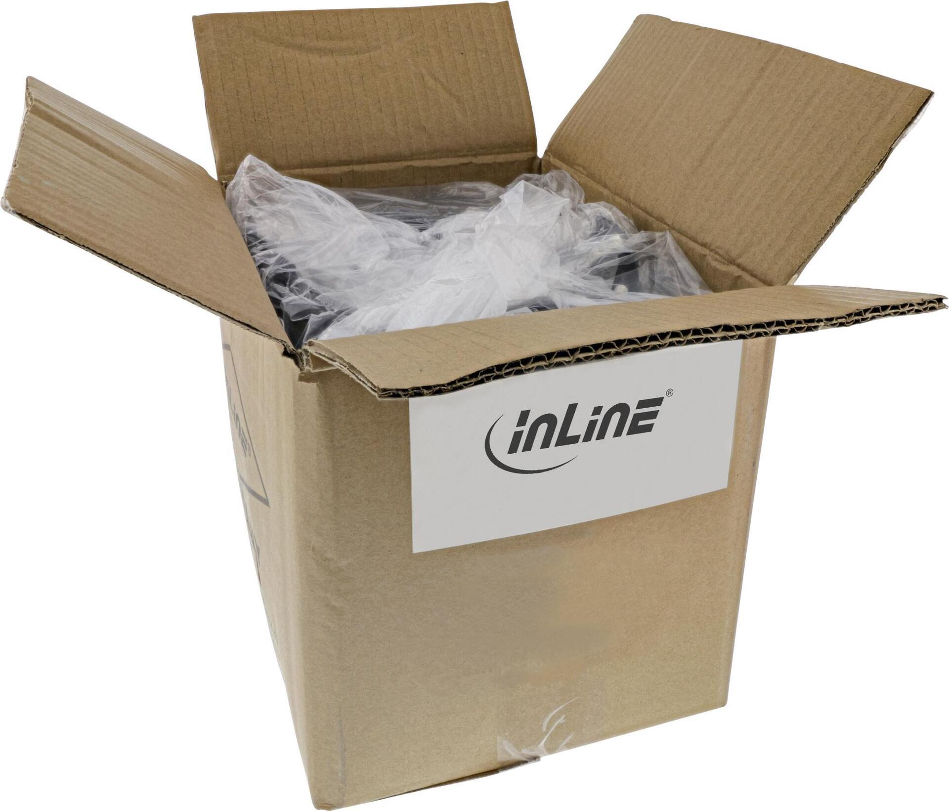 InLine Stromkabel power CEE 7/7 (M) gewinkelt zu power IEC 60320 C13 links gewinkelt (B-16752L)