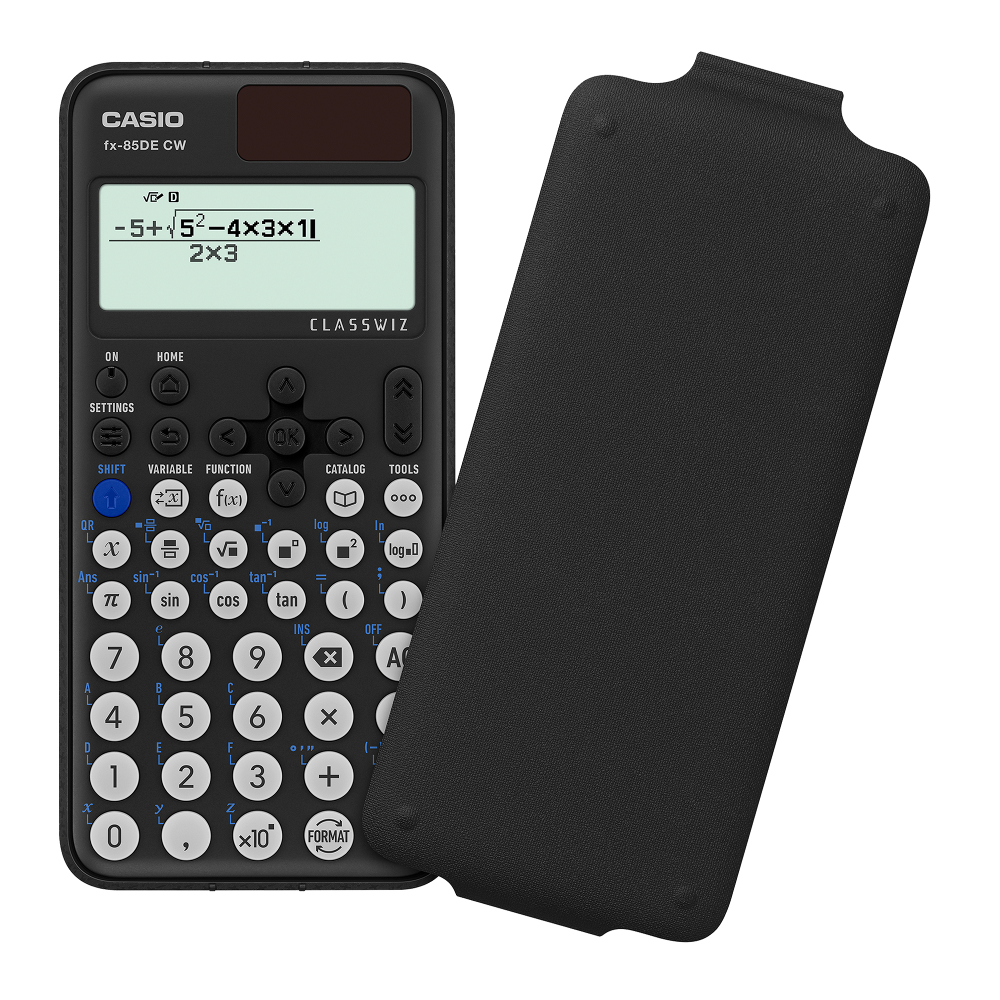 Casio FX-85DE CW Wissenschaftlicher Taschenrechner 12 Ziffern Schwarz