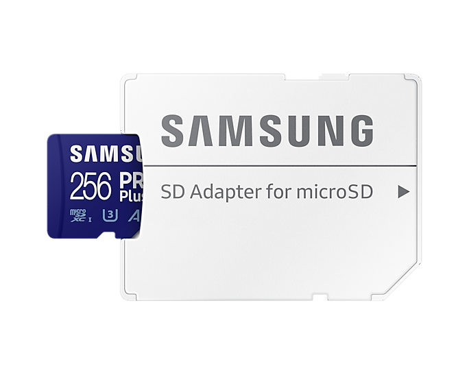 Samsung PRO Plus Flash-Speicherkarte (microSDXC-an-SD-Adapter inbegriffen) (MB-MD256KA/EU)