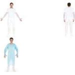 HYGOSTAR CPE-Untersuchungskittel mit Daumenloch, XL, blau Daumenloch verhindert Ärmelrutschen, Infektionsschutz - 25 Stück (27786)
