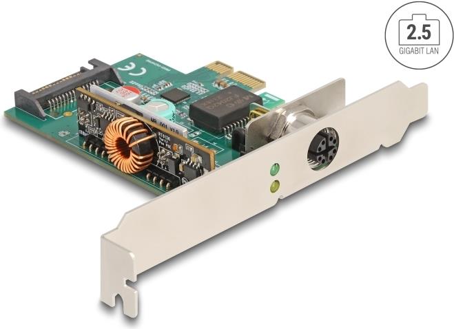 Delock PCI Express x1 Netzwerkkarte 2,5 Gigabit LAN 1 x M12 PoE+ (90760)