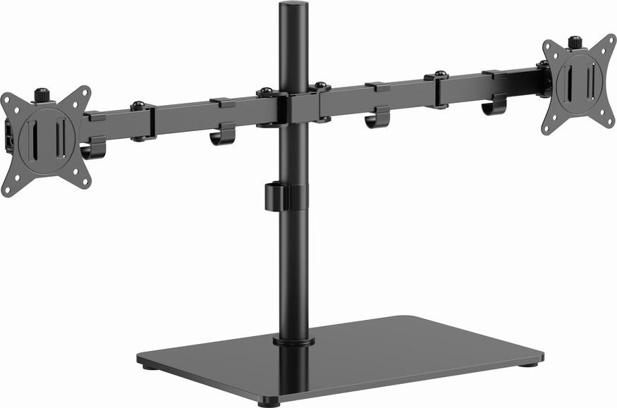 Gembird MS-D2ST-01 Dual-Monitor-Tischständer (drehen, neigen, schwenken), 17"-32", bis zu 9 kg, schwarz (MS-D2ST-01)