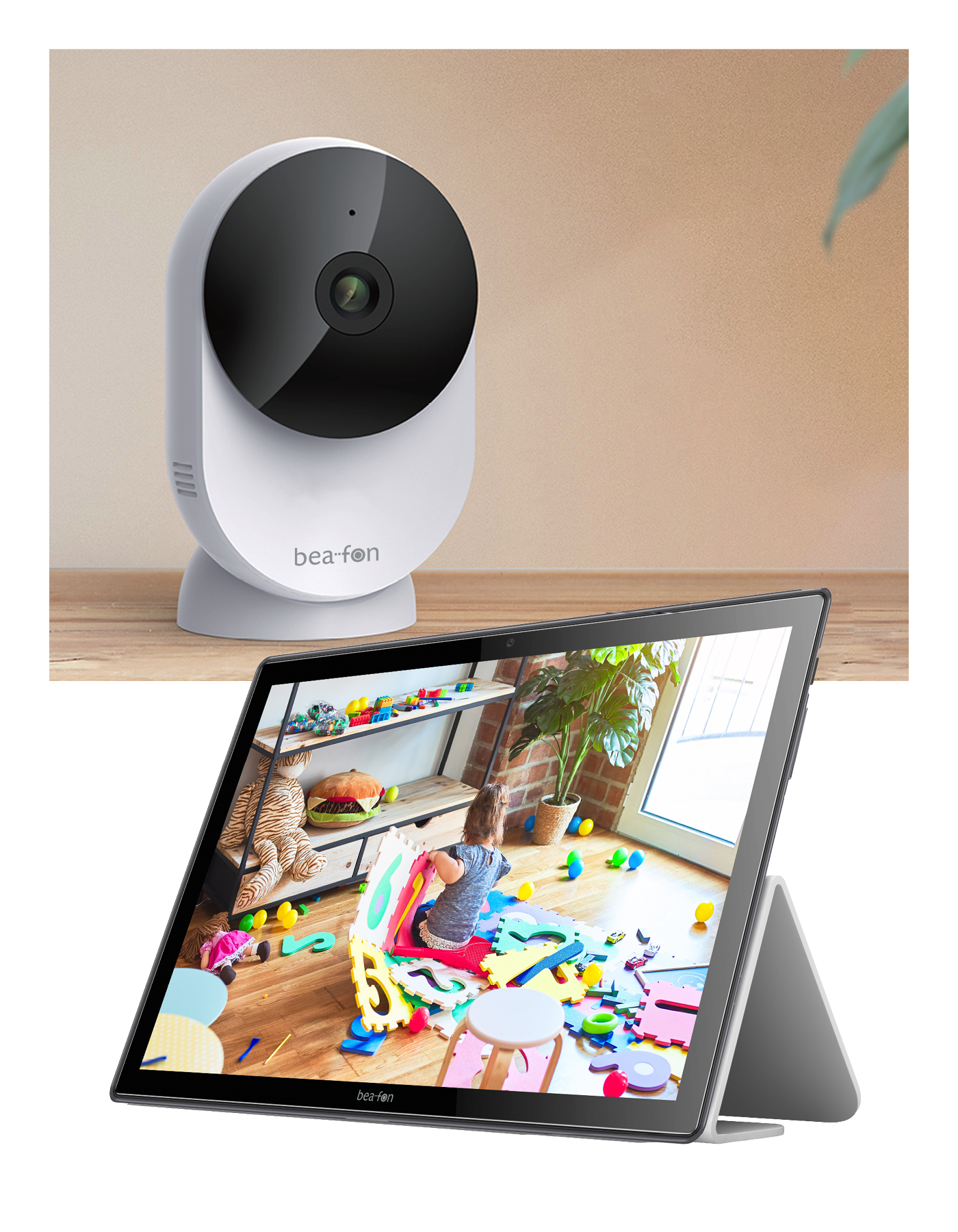 Bea-Fon SmartHome Flexy 2F 3 MP IP-Sicherheitskamera Schwarz, Weiß