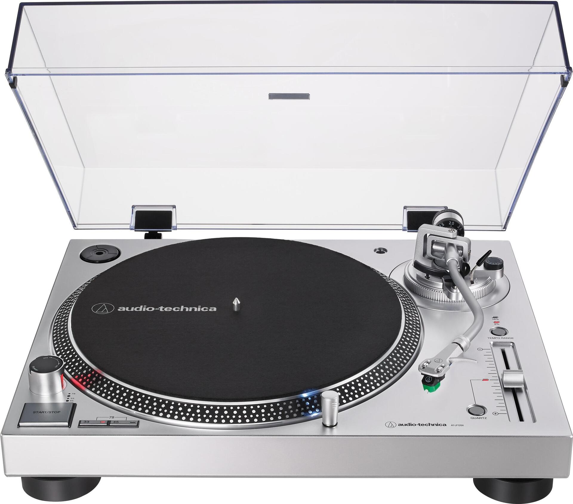 Audio-Technica AT-LP120XUSB Audio-Plattenspieler mit Riemenantrieb Silber (AT-LP120XUSBSV)