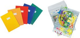 HERMA Heftschoner, aus Karton, DIN A4, 5er Set stabil und hochwertig, mit Beschriftungsetikett, sortiert - 1 Stück (20227)