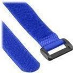 InLine® Klettschlaufen 20x400mm, 10er, blau (59945Z)