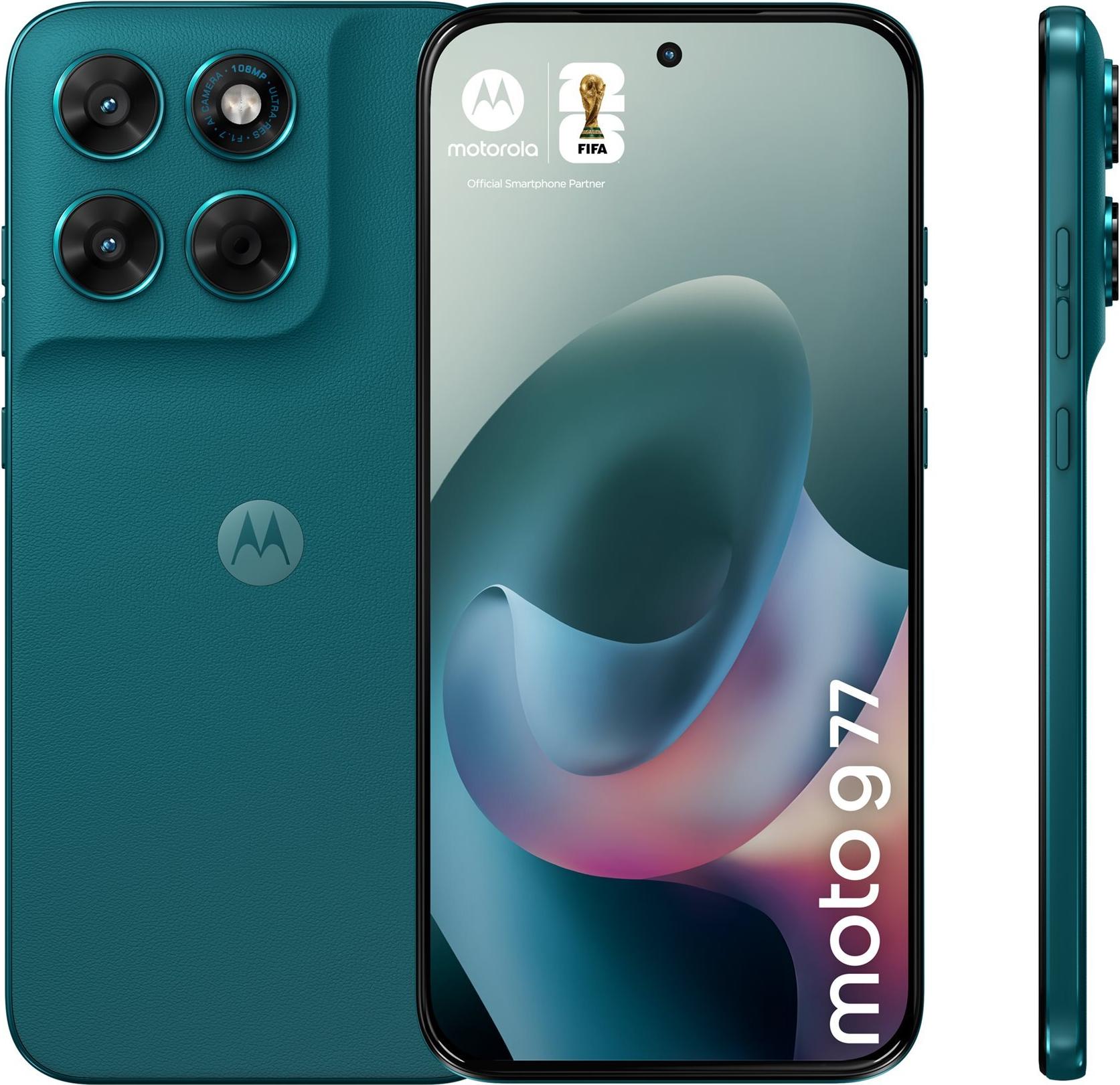 Motorola Moto G77 6.8" OLED 256 GB 8 GB RAM Pantone schattiertes Fichtenholz