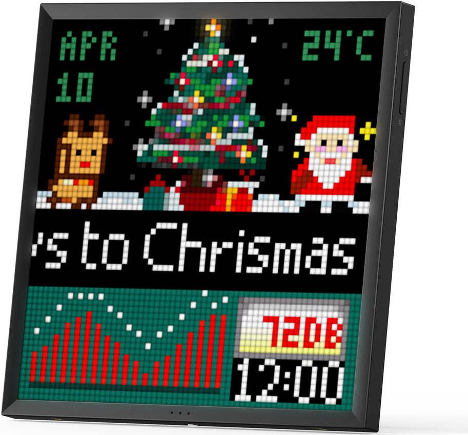 Divoom Pixoo64 Digitaler Bilderrahmen 64 x 64 Pixel WLAN Schwarz