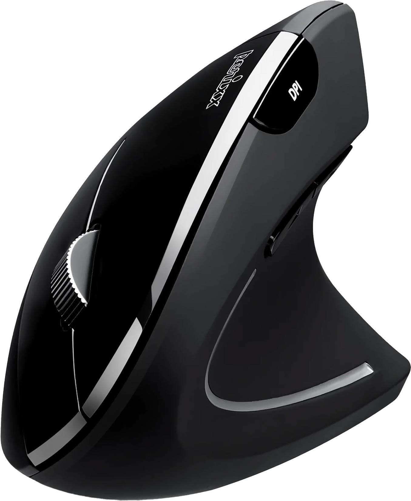 Perixx PERIMICE-813, ergonomische Multi-Device Maus, schnurlos, schwarz (PERIMICE-813)