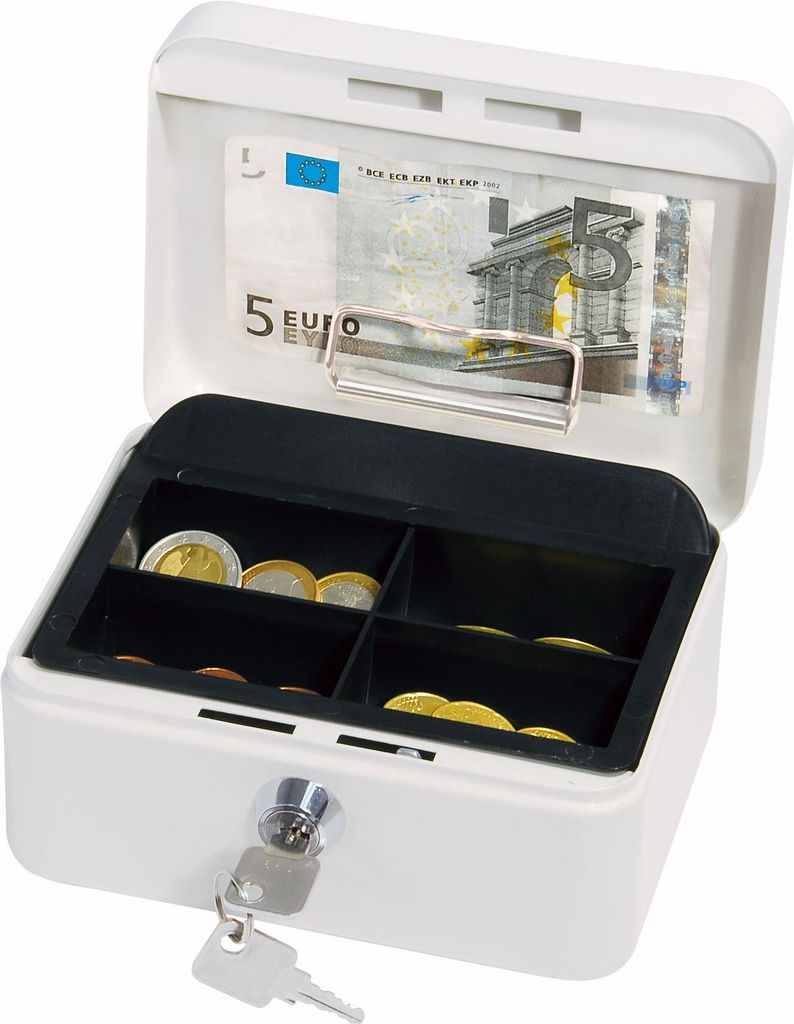 WEDO Geldkassette mit Clip, weiß (B)152 x (T)115 x (H)80 mm (145 100H)