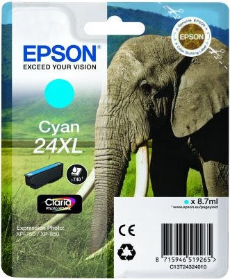 EPSON 24XL XL Cyan Tintenpatrone