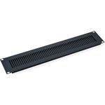 VALUE 19\"-Belüftungs-Frontplatte 2 HE, RAL 9005 schwarz (26.99.0320)