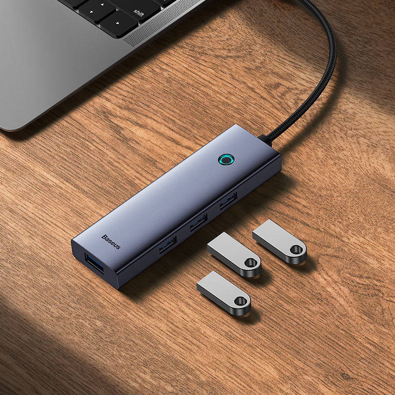 Baseus UltraJoy Series 4-in-1 USB-C Hub USB 3.0 Grau