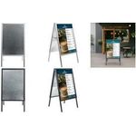 EUROPEL Kundenstopper ECONOMY OUTDOOR, DIN A1, schwarz schwarzer Rahmen aus Aluminium, mit 32-mm-Klapprahmen, - 1 Stück (355106)