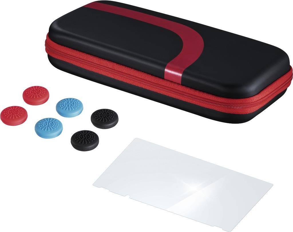 Hama 00054686. Typ: Set, Plattform: Nintendo Switch, Produktfarbe: Schwarz, Rot. Anzahl enthaltener Produkte: 8 Stück(e), Anzahl der Display-Schutzfolien: 1 Stück(e) (00054686)