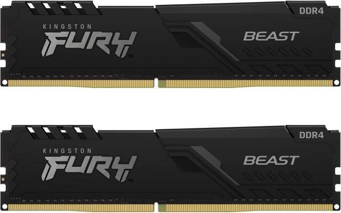 Kingston FURY Beast 32 GB RAM DDR4-3200 CL16 DIMM Kit 2x16 GB Schwarz