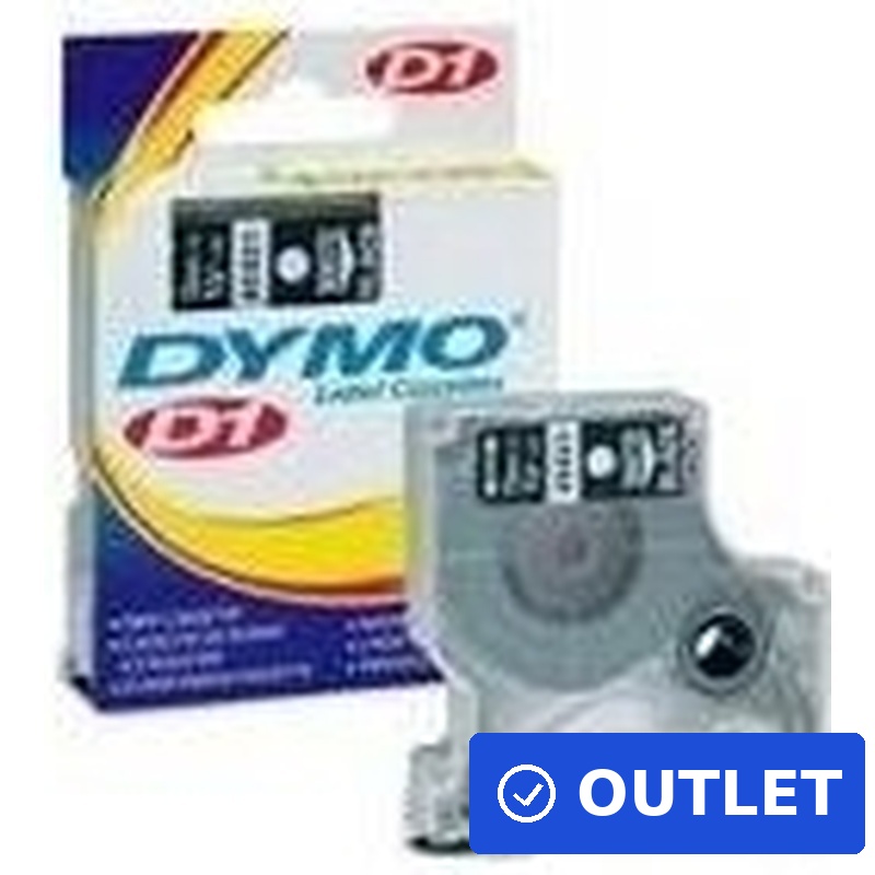 DYMO D1 Etiketten Weiß auf Schwarz (S0720610)