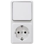 Kopp Schalter/Steckdosen Kombination Aufputz-Standard Arktis-Weiß 108802007 (108802007)