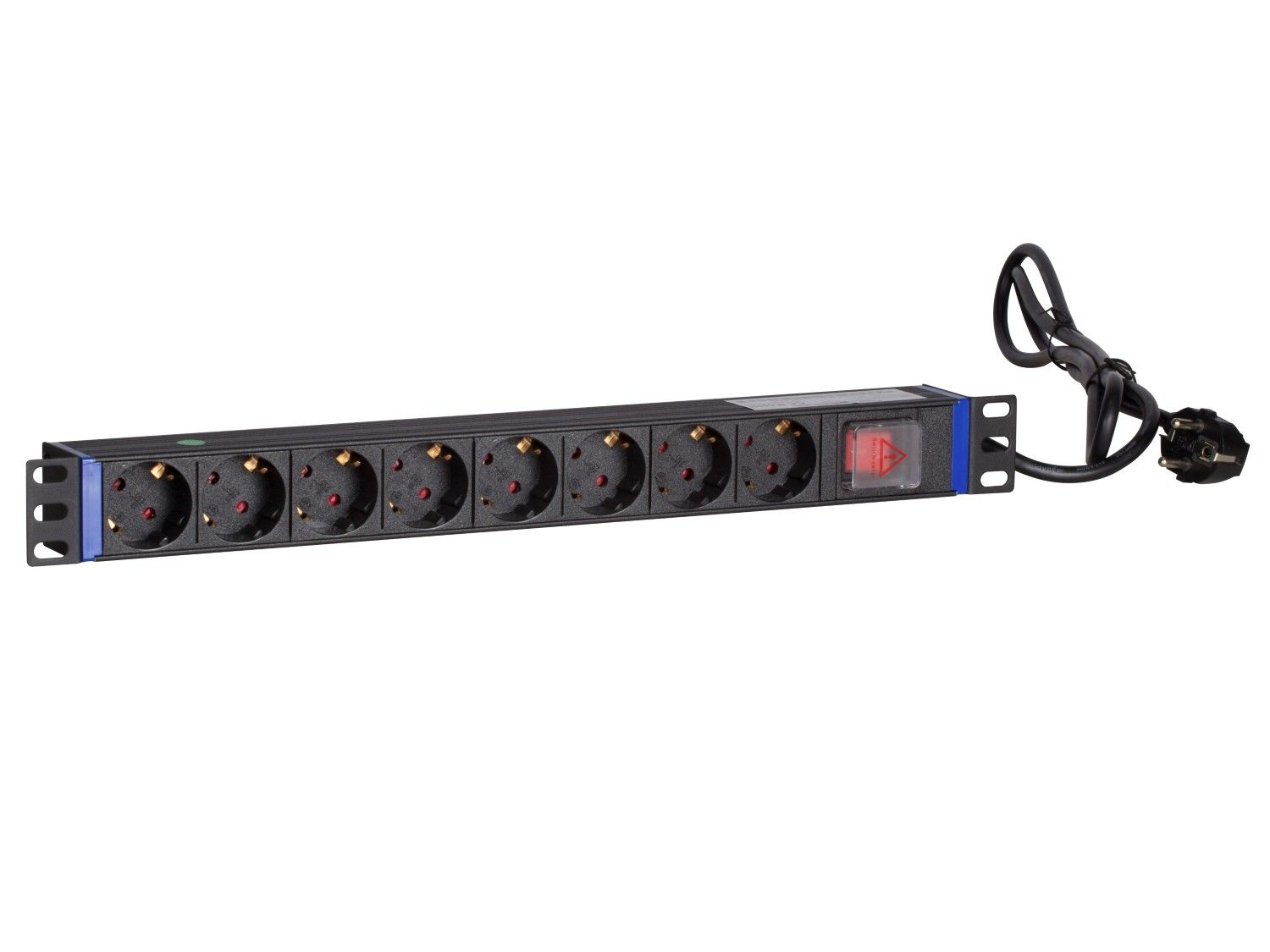 DSIT DS-8PDU-S 19" Steckdosenleiste 8-fach Typ F 1U Schwarz