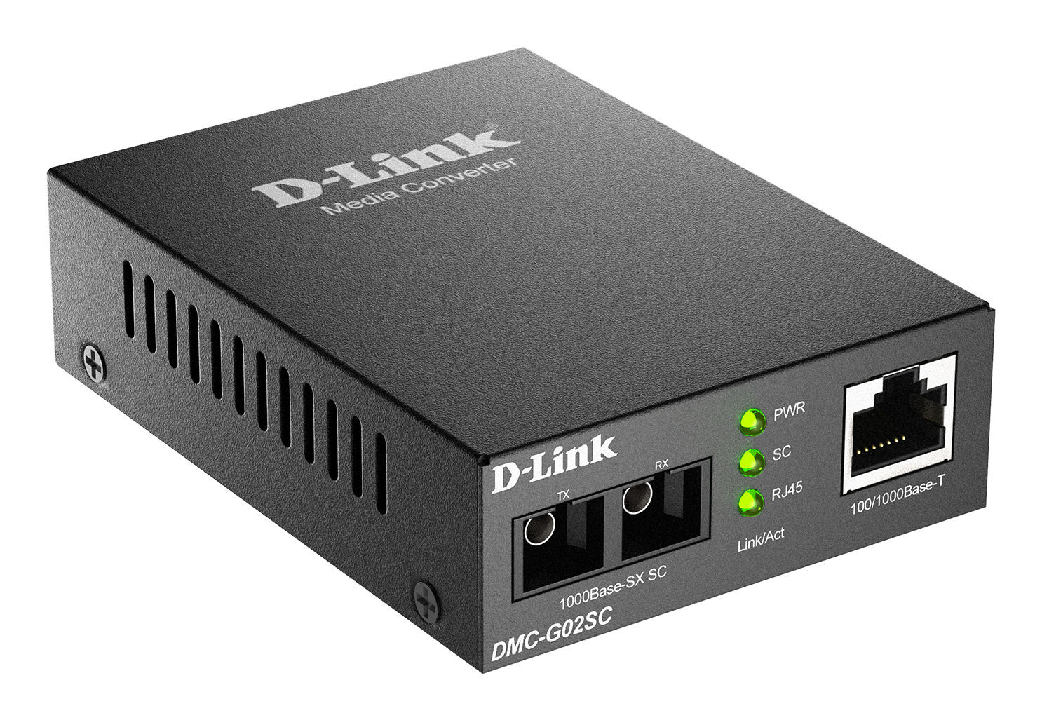 D-Link DMC G02SC Medienkonverter 1GbE RJ-45/SC Multi-Modus bis 550 m 850 nm