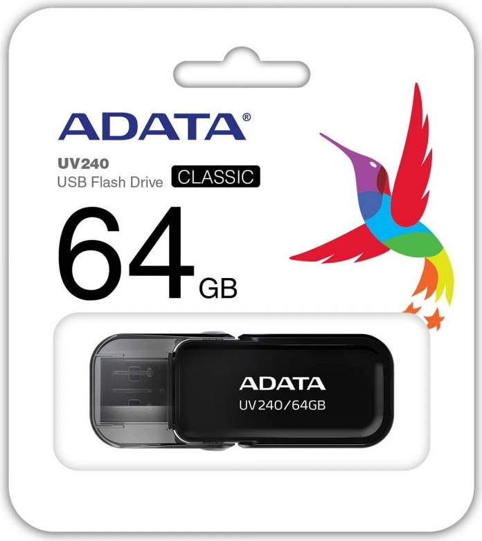 Adata *UV240 64GB USB2.0 Black (AUV240-64G-RBK)