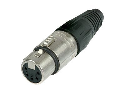 Neutrik X Series NC5FX XLR5 Buchse Schwarz, Silber