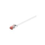 Wentronic Goobay CAT 6 Flach-Patchkabel, U/FTP, Weiß, 0.5 m - Kupfermaterial (94914)