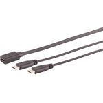 S/CONN maximum connectivity Adapter, USB C Buchse auf 2x USB C Stecker, Y-Kabel, 2.0, schwarz, 0,3m (13-20020)
