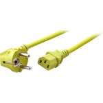 EFB-Elektronik Netzleitung Schutzkontakt 90° - C13 180°, gelb, 1,8 m, 3 x 0,75 mm² Hersteller: EFB Elektronik (EK588GE.1,8V2)