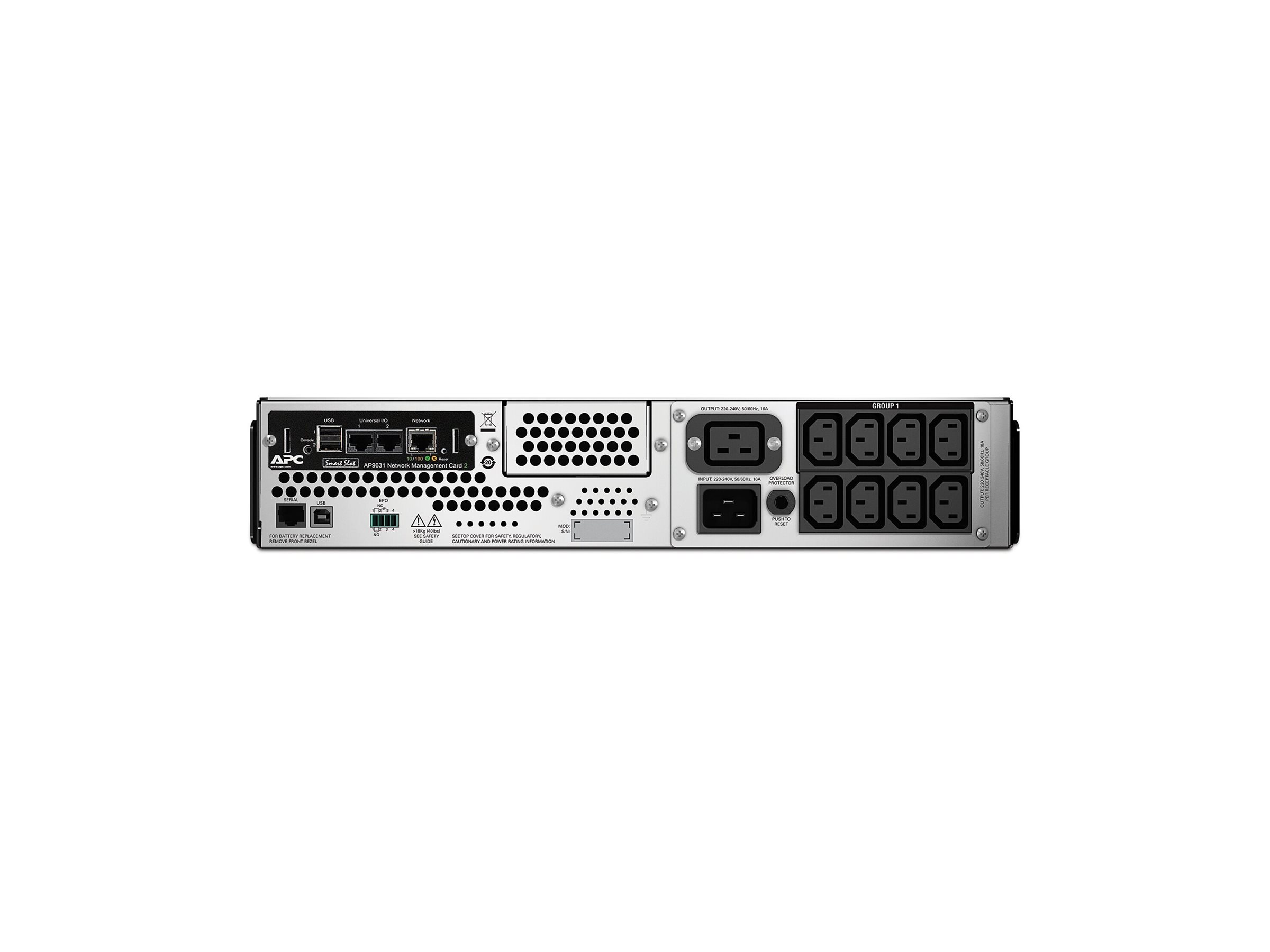 APC Smart-UPS 3000VA LCD RM 2U USV 2700 W Schwarz