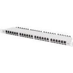 CAT 6A Klasse EA Patch Panel geschirmt 0.5HE 24-Port RJ45 inkl. Staubschutzklappe - Patch-Panel (DN-91624S-SL-EA-G)