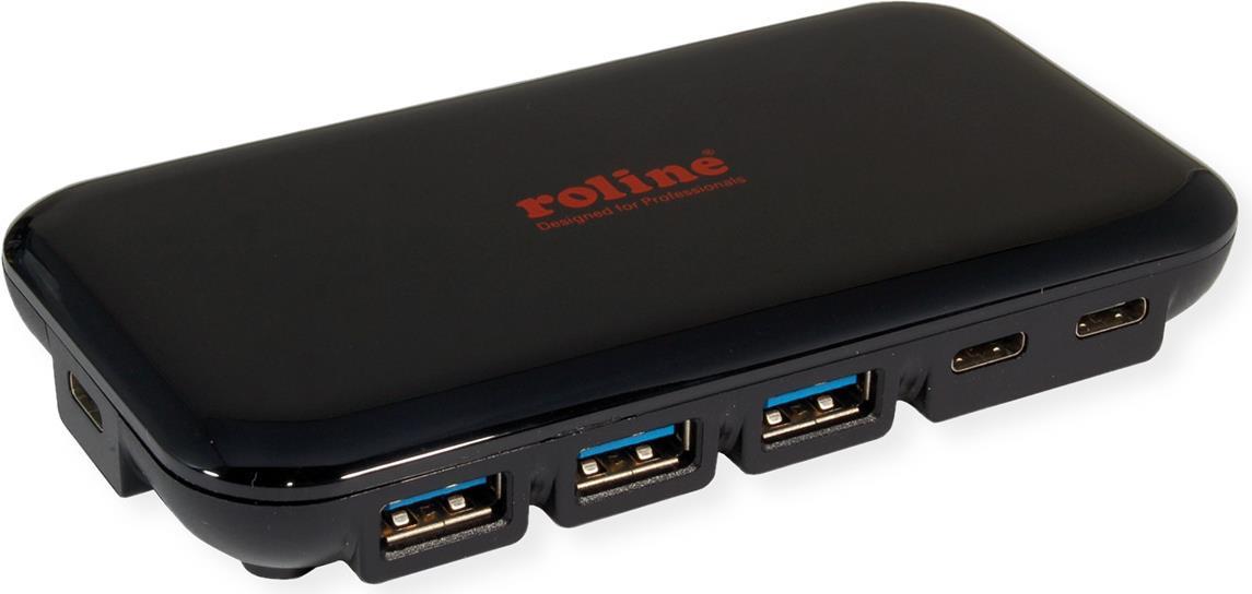 ROLINE USB 3.2 Gen 2 Hub, 7-fach (3x Typ C + 4x Typ A) (14.02.5055)