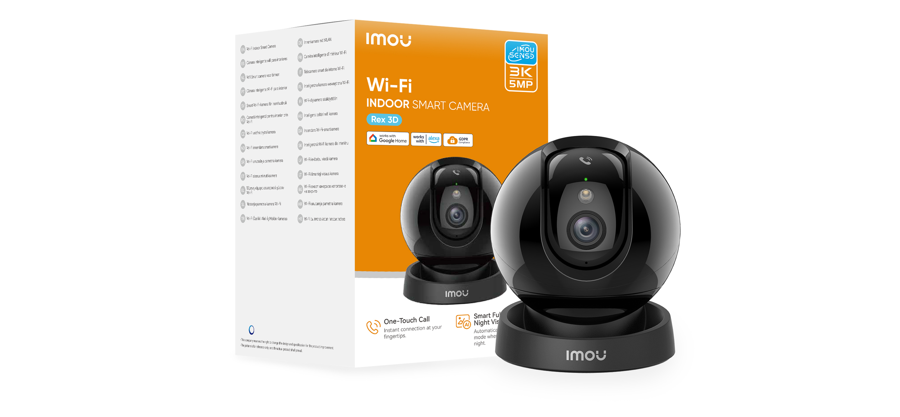Imou Rex 3D IP-Überwachungskamera 5 MP WLAN Innen Schwarz