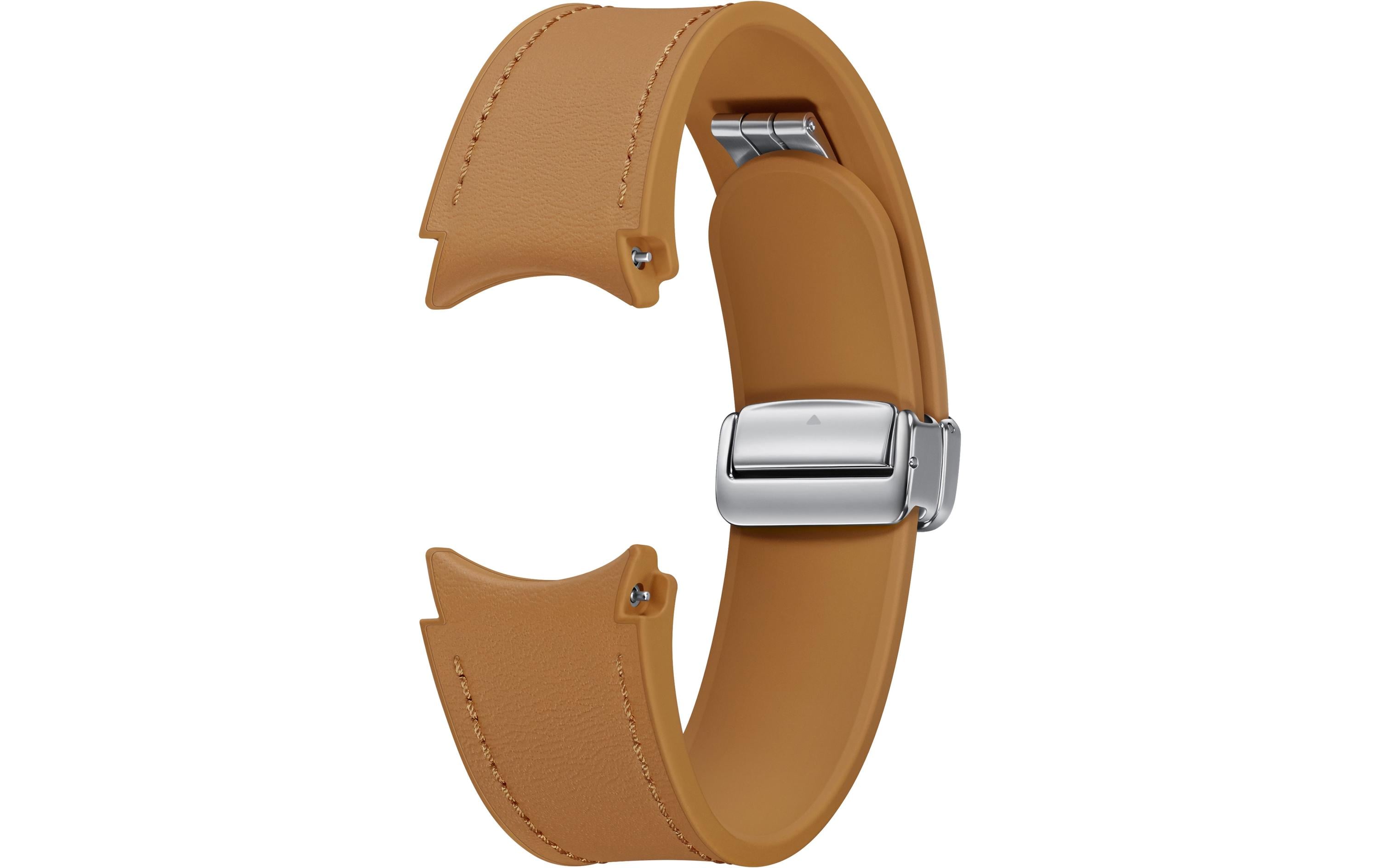 Samsung ET-SHR96 Hybrid Eco-Leder Uhrenarmband M/L für Galaxy Watch4/5/6 Kamelhaarfarbe