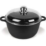 Maestro MR-4628C Topf mit Deckel 28 cm 5,8 l Schwarz (MR-4628C)