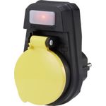 Sygonix SY-4673756 Schaltbare Zwischensteckdose mit Schalter am Gerät 1polig Black, Gelb (SY-4673756)