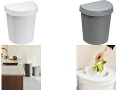 plast team Abfalleimer SEATTLE, 10 Liter, weiß Material: PP, Deckel besteht aus 2 Teilen: 1 kleiner - 1 Stück (13570800)