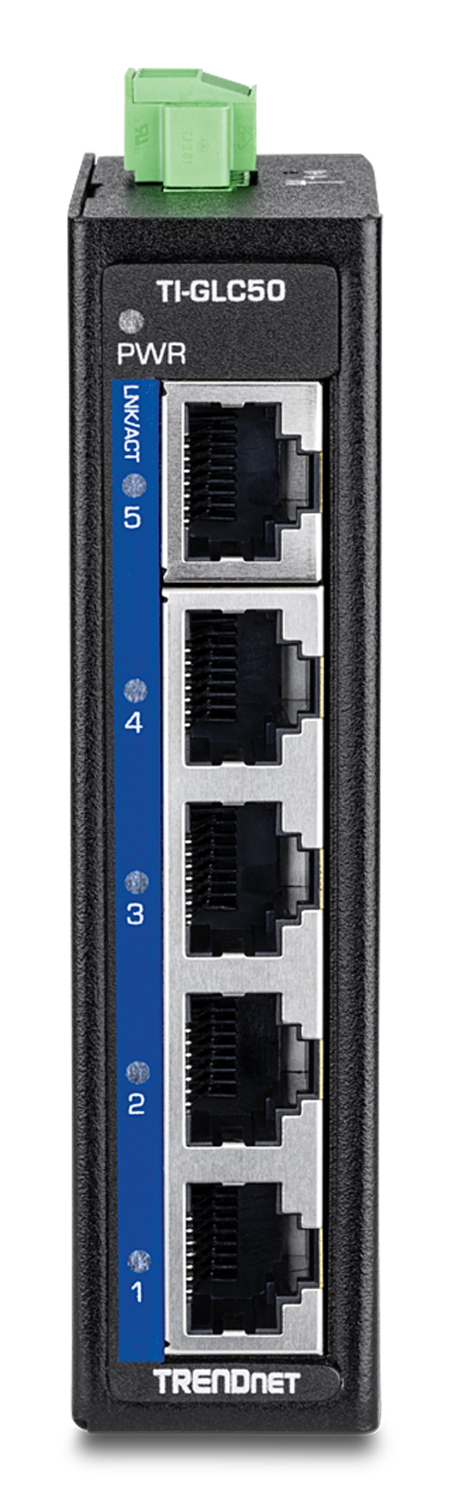 TRENDnet TI-GLC50 Industrial 5-Port Gigabit Switch Schwarz