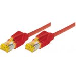 Patchkabel S/FTP, PiMF, Cat 6a, rot, 2,0 m Für 10 Gigabit/s, halogenfrei, mit Leoni-Kabel und Hirosesteckern TM31 (70702R)