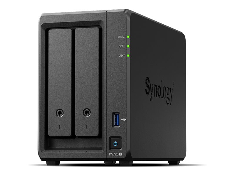 Synology Disk Station DS725+ NAS-Server 4 GB RAM 2.5 Gigabit Ethernet Schwarz