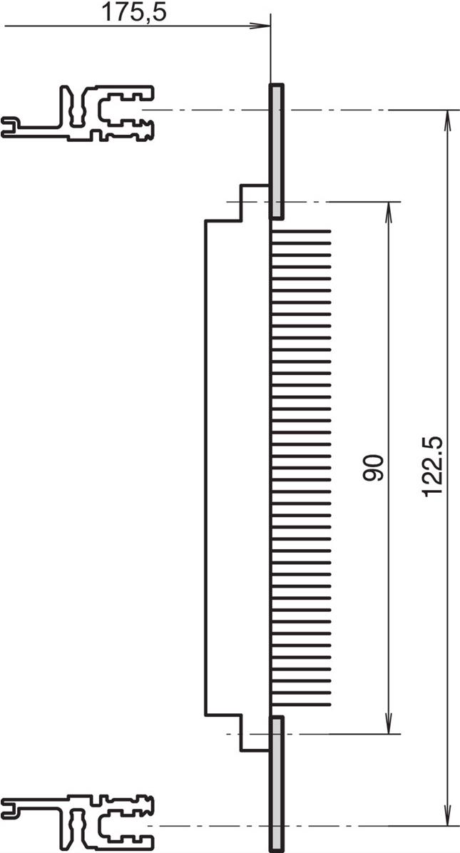 SCHROFF FLAT RAIL 84HP DIN41612 (4PCS/KIT) - Rack-Zubehör (20822048)