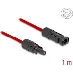 Delock DL4 Solar Flachbandkabel Stecker zu Buchse 1 m rot (60676)