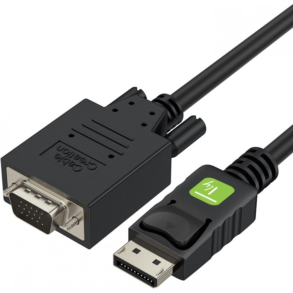 Techly DisplayPort auf VGA Konverterkabel 1,8 m Schwarz