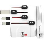 SKROSS Reisestecker PRO World & USB (7A), Weiß (00215276)