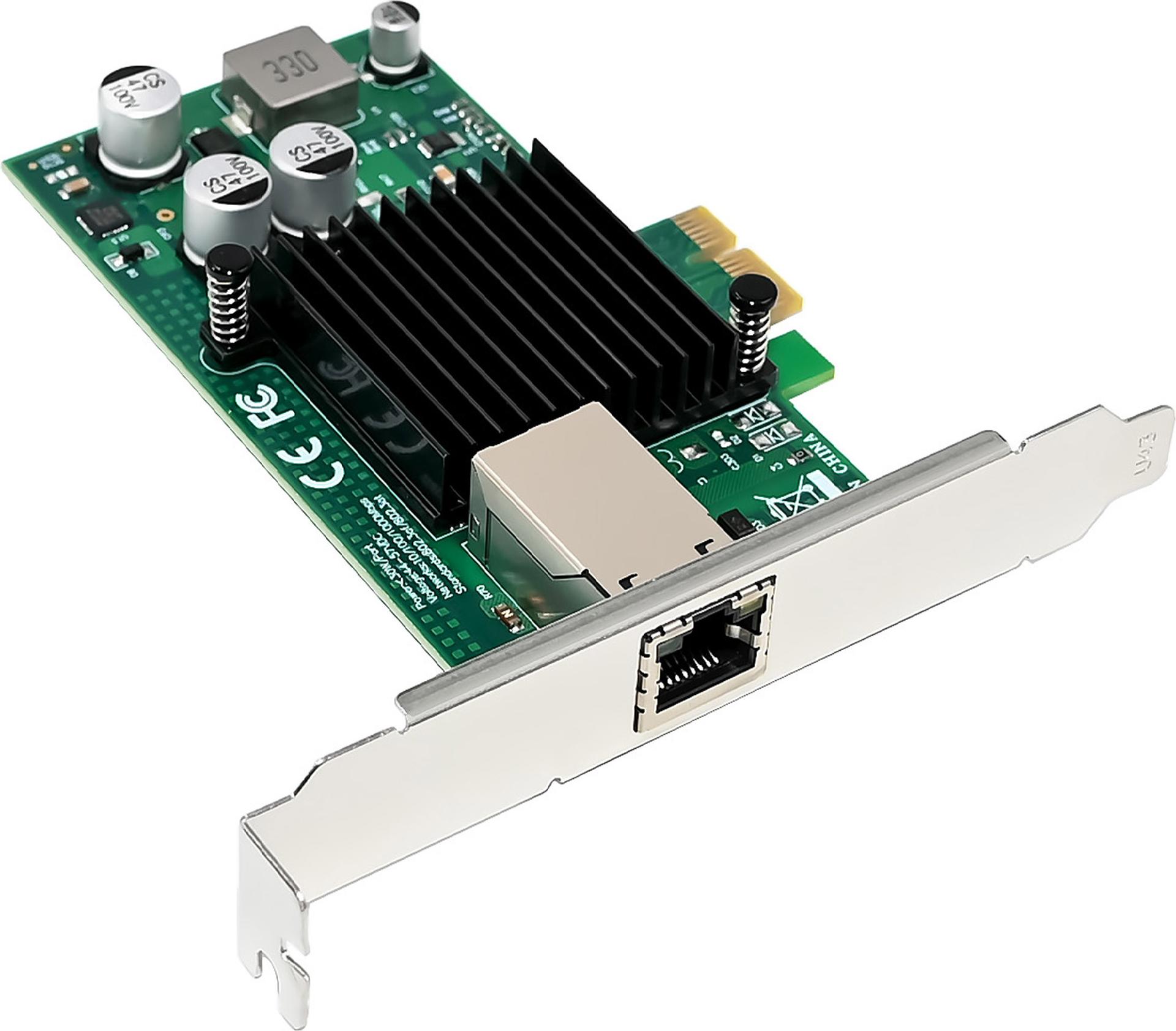 InLine Gigabit Netzwerkkarte PCIe 2.1 x1 1x RJ45 PoE+