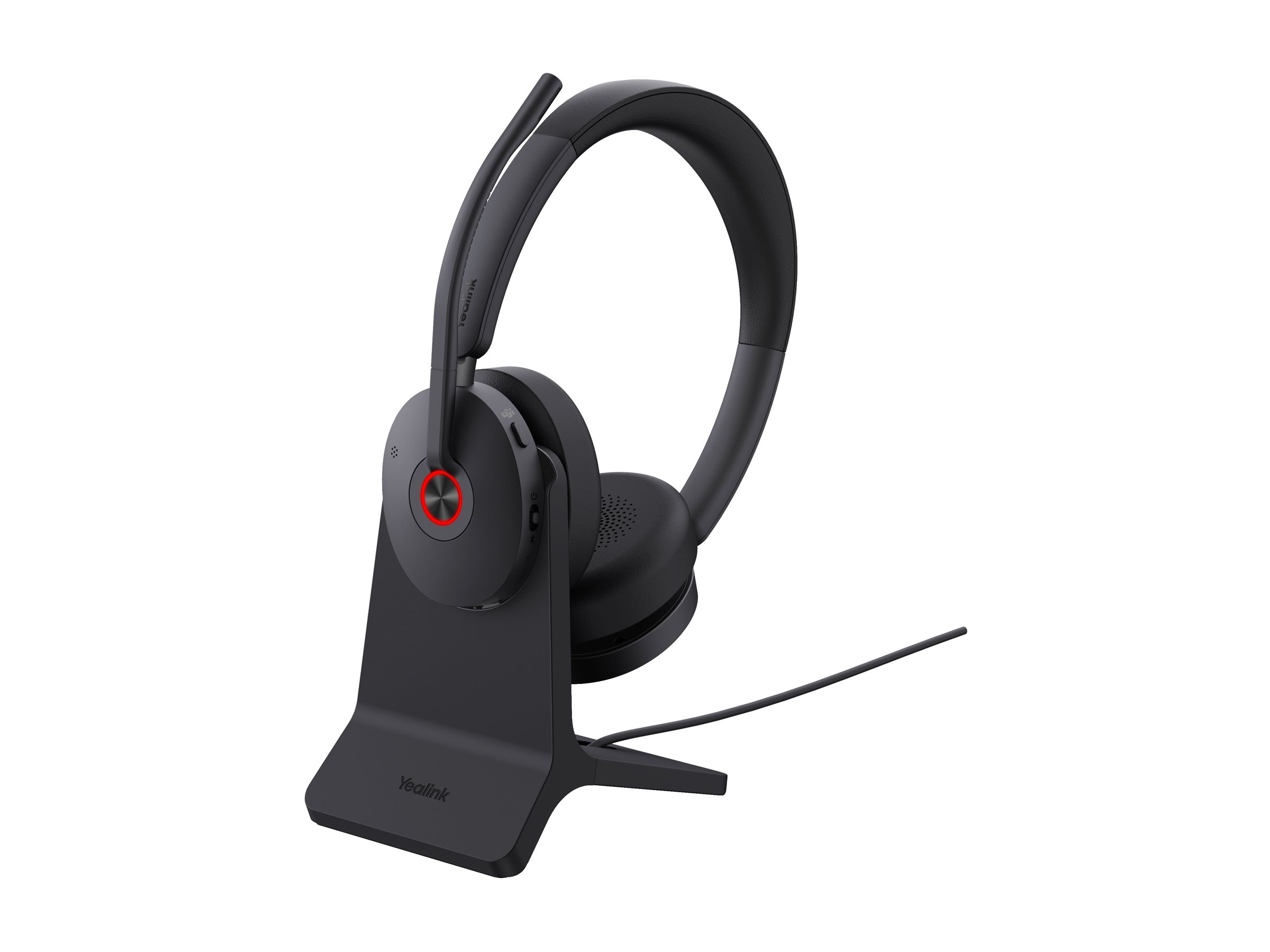 Yealink BH74 Teams Bluetooth Headset mit Ladestation USB-C/A Schwarz