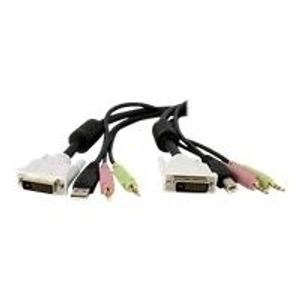 StarTech.com 3 m 4-in-1 USB Dual Link DVI-D KVM-Switchkabel mit Audio und Mik...